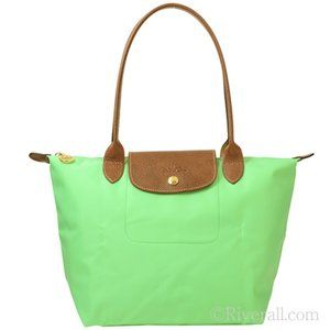 USED lime green Longchamp Small Tote